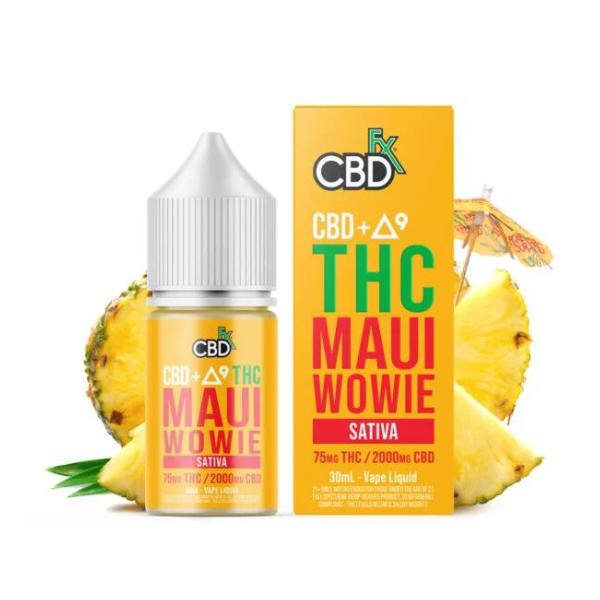 CBD + Delta-9 THC Vape Juice: Maui Wowie Sativa