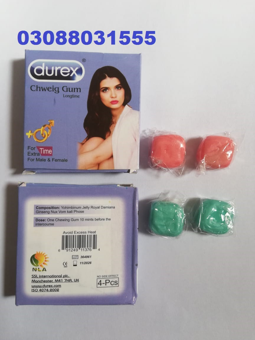 Buy 100% Original Durex Chewing Gum price in Faisalabad. [03088031555]